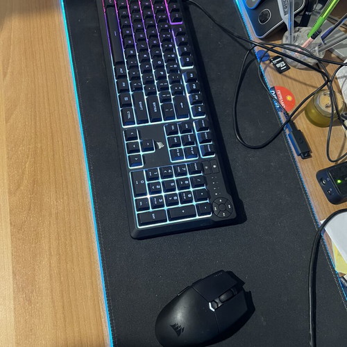 Corsair gaming peripherals pack used, Katar Pro Wireless mouse & K55 CORE RGB keyboard