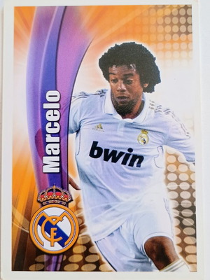 Marcelo Real Madrid collectible card Golden Series Champion League 2012
