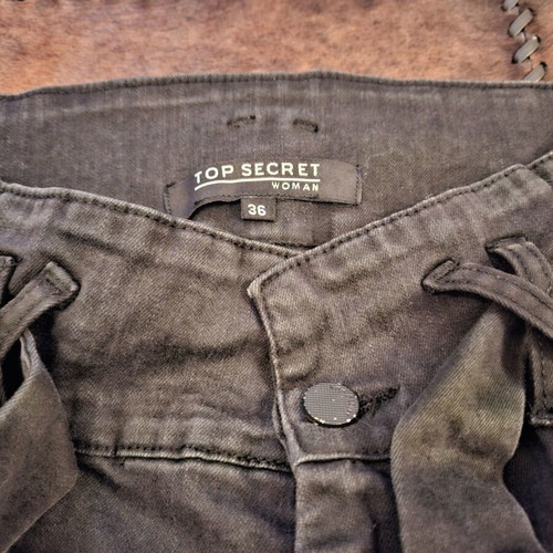 Top Secret 36 jeans moms fit / buggy high-waisted with belt