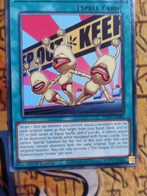 The League Of Uniform Nomenclature Strikes κάρτα Yu-Gi-Oh! σαν καινούργιο