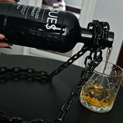 Levitating Bottle Stand new, chain holder for whiskey and wine