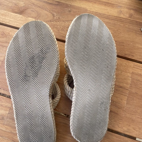 H&M rope sandals size 39 used, beige