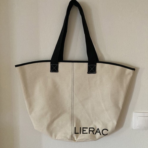 Lierac Μεγάλη Τσάντα Παραλίας Καινούργια, Εκρού Λαστιχωτό Βαμβάκι και Πολυεστέρας