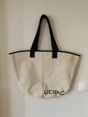 Lierac Μεγάλη Τσάντα Παραλίας Καινούργια, Εκρού Λαστιχωτό Βαμβάκι και Πολυεστέρας