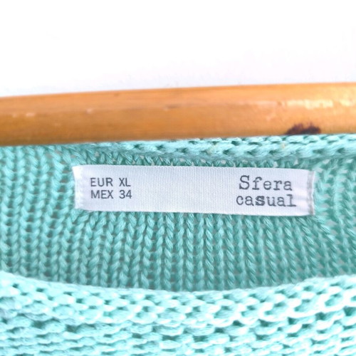 Sfera knitted sweater XL mint color like new