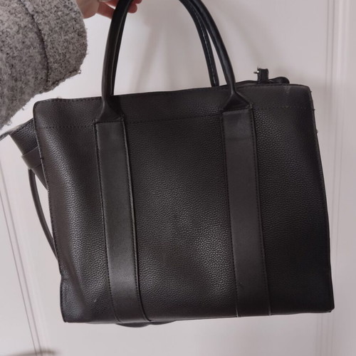 Stradivarius shoulder bag used, black with zipper