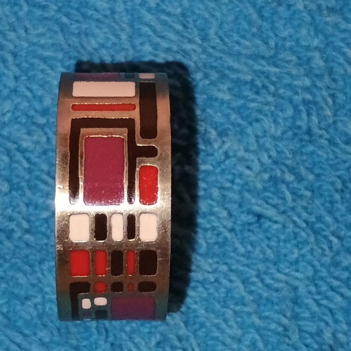 Stainless Steel Ring with Enamel new