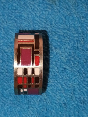 Stainless Steel Ring with Enamel new
