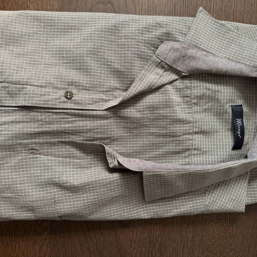 Men's checked shirt XL, like new, oil brown color