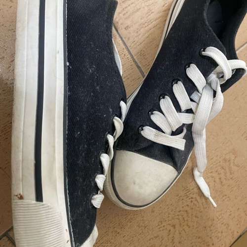 Black Canvas Platform Sneakers Miss Selfridge like new, size 38
