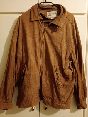 Linea Selecta leather brown vintage jacket used, size XL