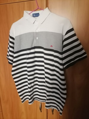 dr men's short-sleeve striped polo like new