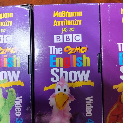 The Ozmo English Show BBC VHS set like new, 9 tapes incomplete
