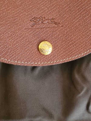 Longchamp backpack μεταχειρισμένο, χακί, σχέδιο Le Pliage