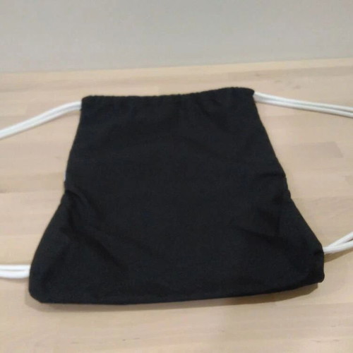 Nike unisex medium athletic drawstring bag used, black and white