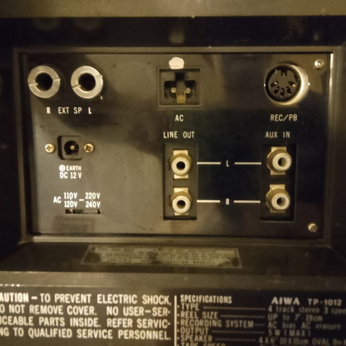 Aiwa TP-1012 reel-to-reel tape recorder used, fully functional