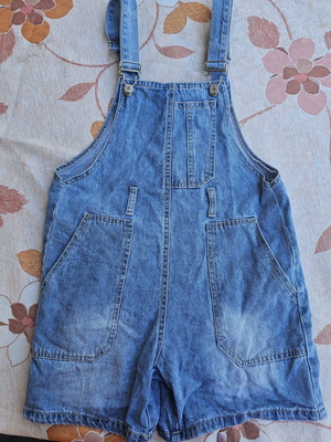 Kids denim overalls used, blue, size 10 years