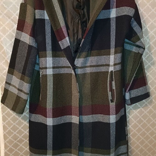 BSB women's long checkered coat used