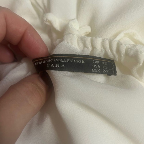 Zara White Y2K Halter-neck Top Size XS Like New