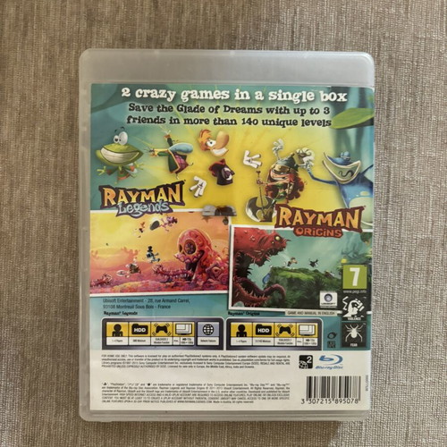 Rayman Legends & Origins PS3 game, English, defective