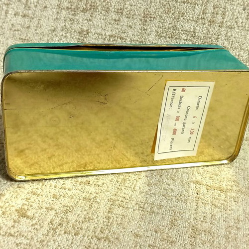 Corona Litho metal box used for lighter flints vintage
