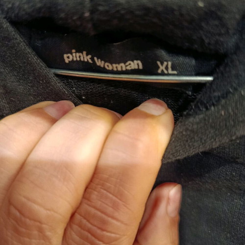 Pink Woman hoodie sweatshirt xl used, black, Friends print