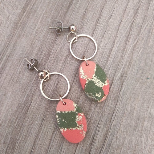 Handmade earrings like new, gold color