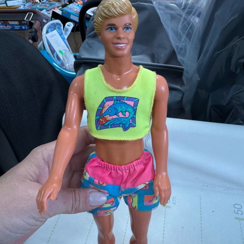 Ken Hawaiian Fun doll 1990 used, Mattel Barbie with clothes