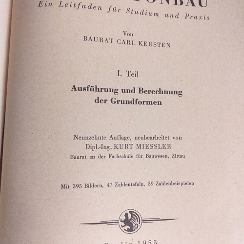 German technical books used, set of 5 volumes