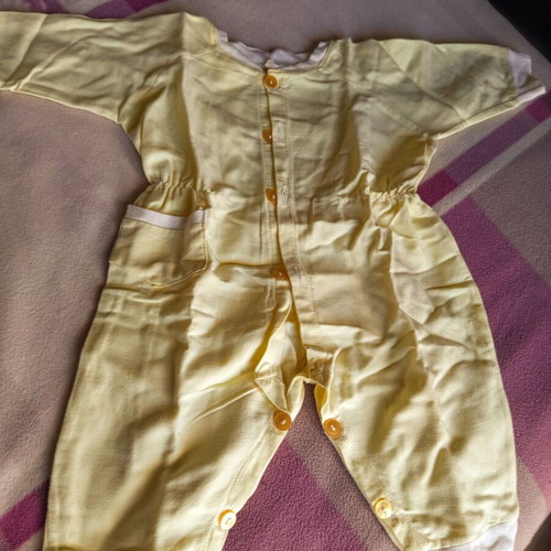 Set of 3 summer baby rompers used, size 6 months, thin fabric