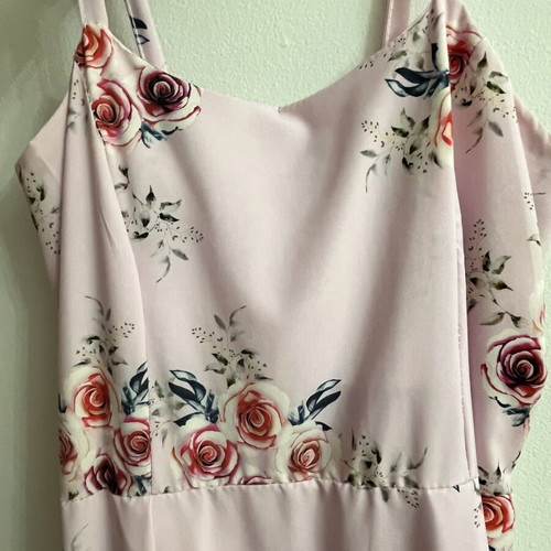 Long summer dress used, floral pattern