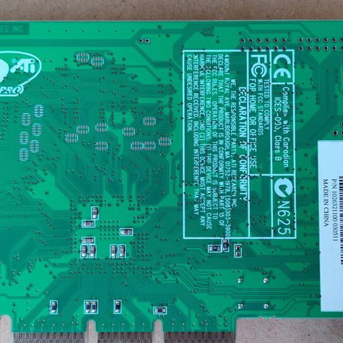 ATI Rage 128 32MB graphics card used, AGP