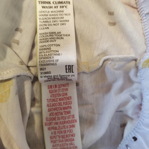 Marks & Spencer thin girls' pajamas used, size 5-6 years 110-116 cm
