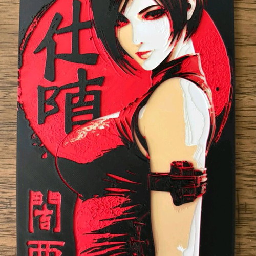 Resident Evil Ada Wong plastic canvas poster, new, 16 cm height