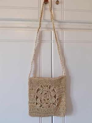 Straw shoulder bag new beige