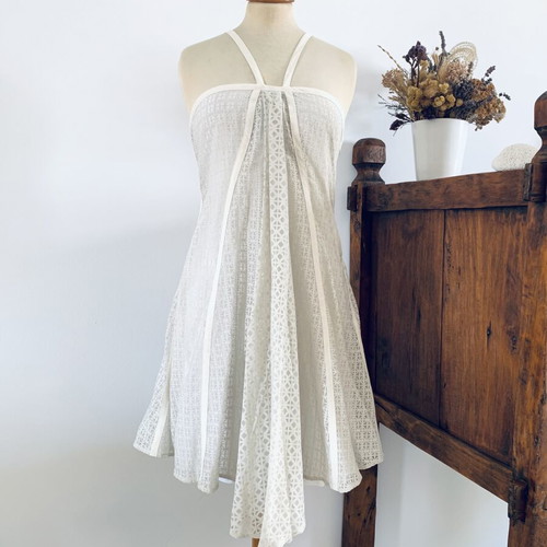 Asymmetric dress Ioanna Kourbela new, ecru, size M