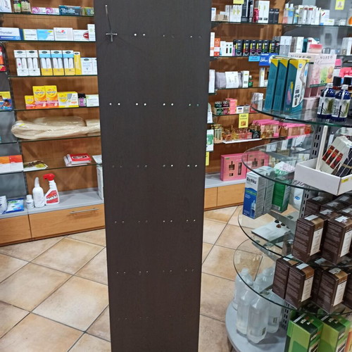 Handmade wooden stand with hooks, dimensions H=167cm and W=36cm