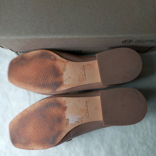 Clarks shoes used, size 38, genuine soft leather, beige