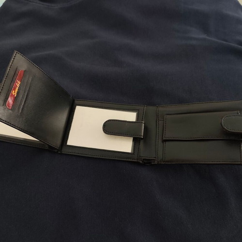 Leather men's wallet new, black