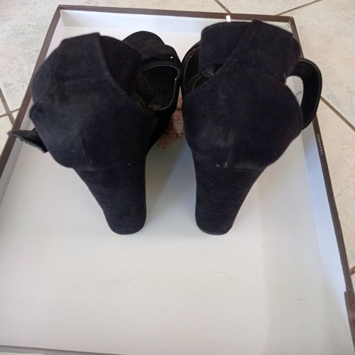 Fransa platform shoes used, black, 12 cm heel, size 40