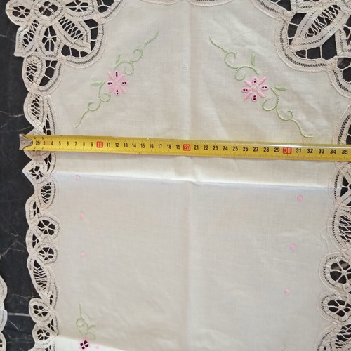 Vintage Linen Tablecloth Set 15 pcs handmade, brand new