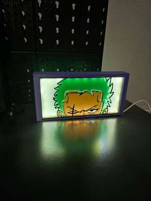 Roronoa Zoro One Piece illuminated frame new