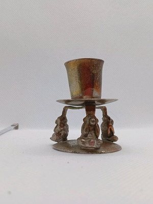 Vintage metal candlestick used Wild tuin park Kruger 80's 90's