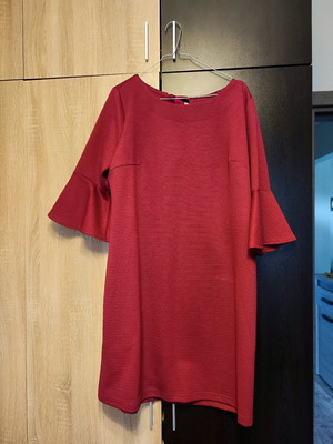 Kyara fuchsia dress with bell sleeve XL, like new