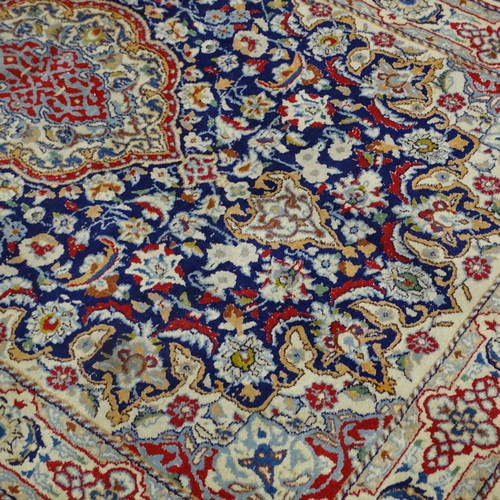 Silk Nain rug used, handmade knot, 116x206 cm