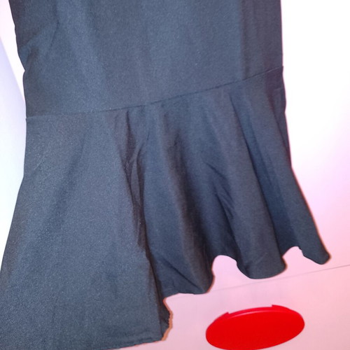 Midi dress black with ruffles and gift pouch new