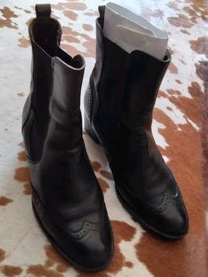 Leather Black Ankle Boots Like New Size 41