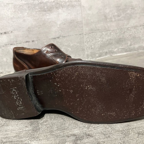 Men's classic leather shoes used, brown, size 42