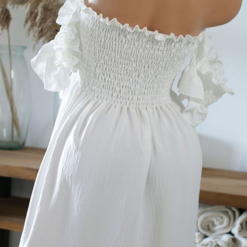 Off Shoulder Dress White New, Size S