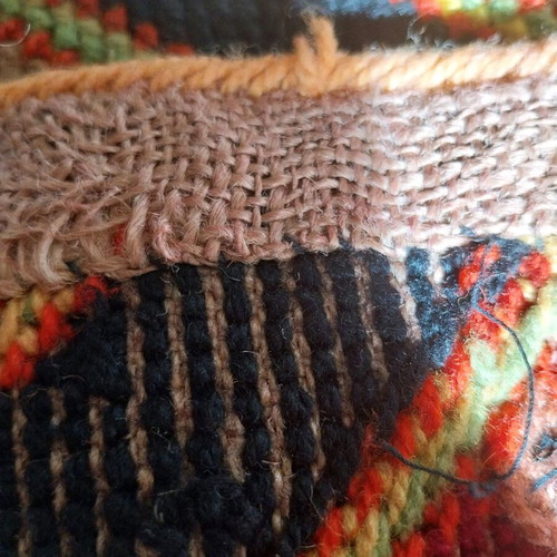 Embroidered antique sofa cover like new